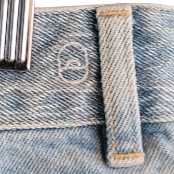 KOTN Antifit Barrel Leg Jeans Light Wash Denim Size 10 Relaxed Fit Made in Egypt - Picture 10 of 14